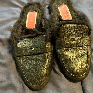 Kate Spade Fur lined mules size 6.5